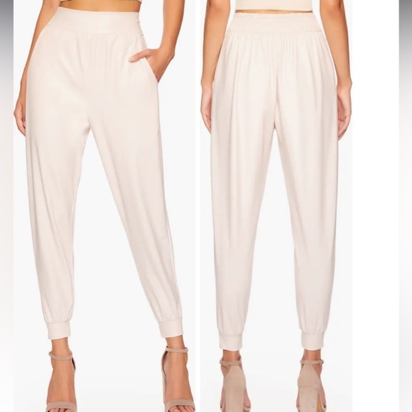 Susana Monaco Pants - Susana Monaco Faux Leather Joggers